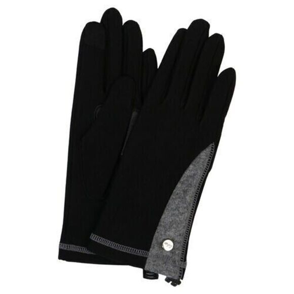 Echo EG0137 001 Women's Sz Medium Black Nylon Cashmere Blend Touch Gloves - Picture 1 of 5